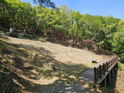 성거산 제1 줄무덤 전경.